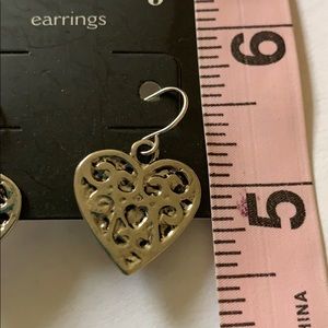 hildie & jo Jewelry - 3/$10 NWT silver black heart earrings hildie & jo Jewelry - 3/$10 NWT silver black heart earrings